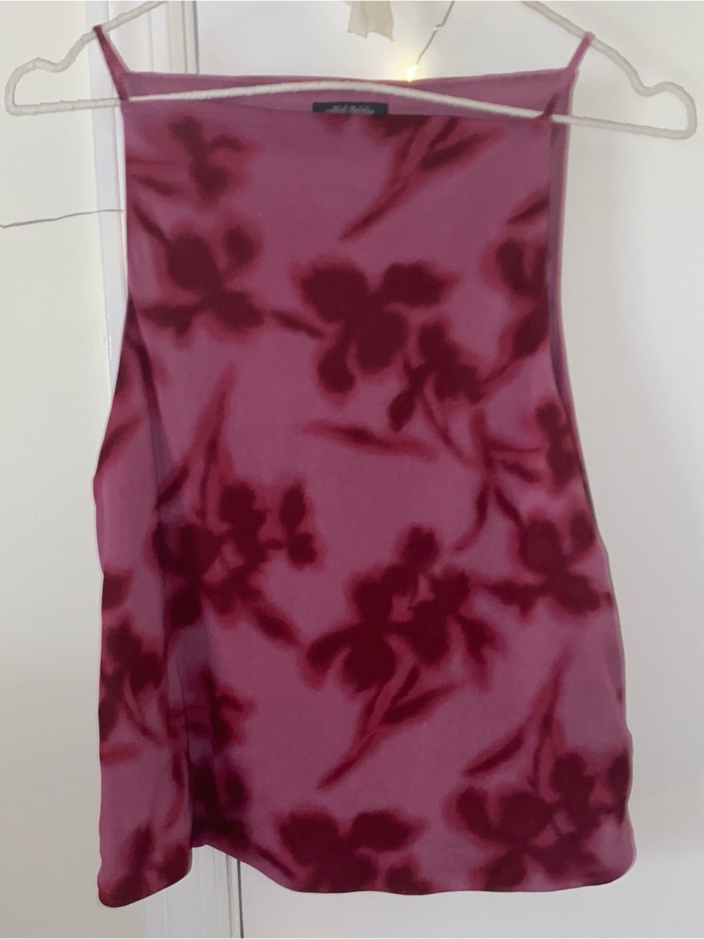 wild fable Burgundy Floral Satin Camisole